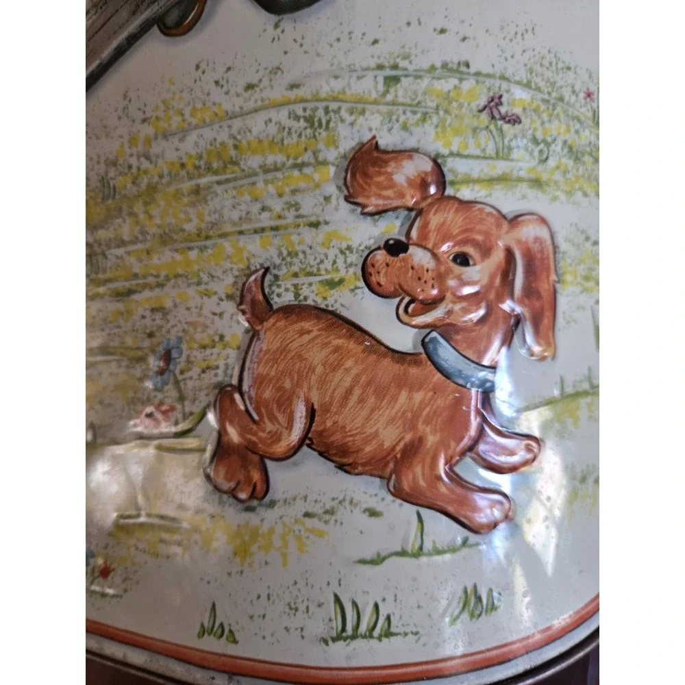 Vintage Mother Goose Trash Can Seesaw Jane Dick Spot Nursey Trash Can Weibro